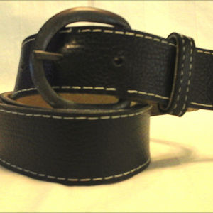black leather belt